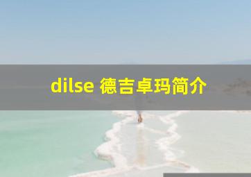 dilse 德吉卓玛简介